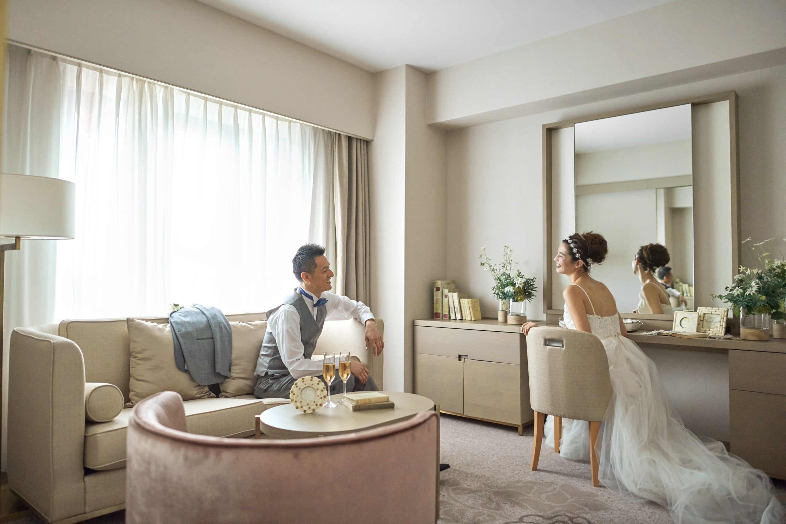 【ブライズルーム】お二人だけの控室でお仕度も安心